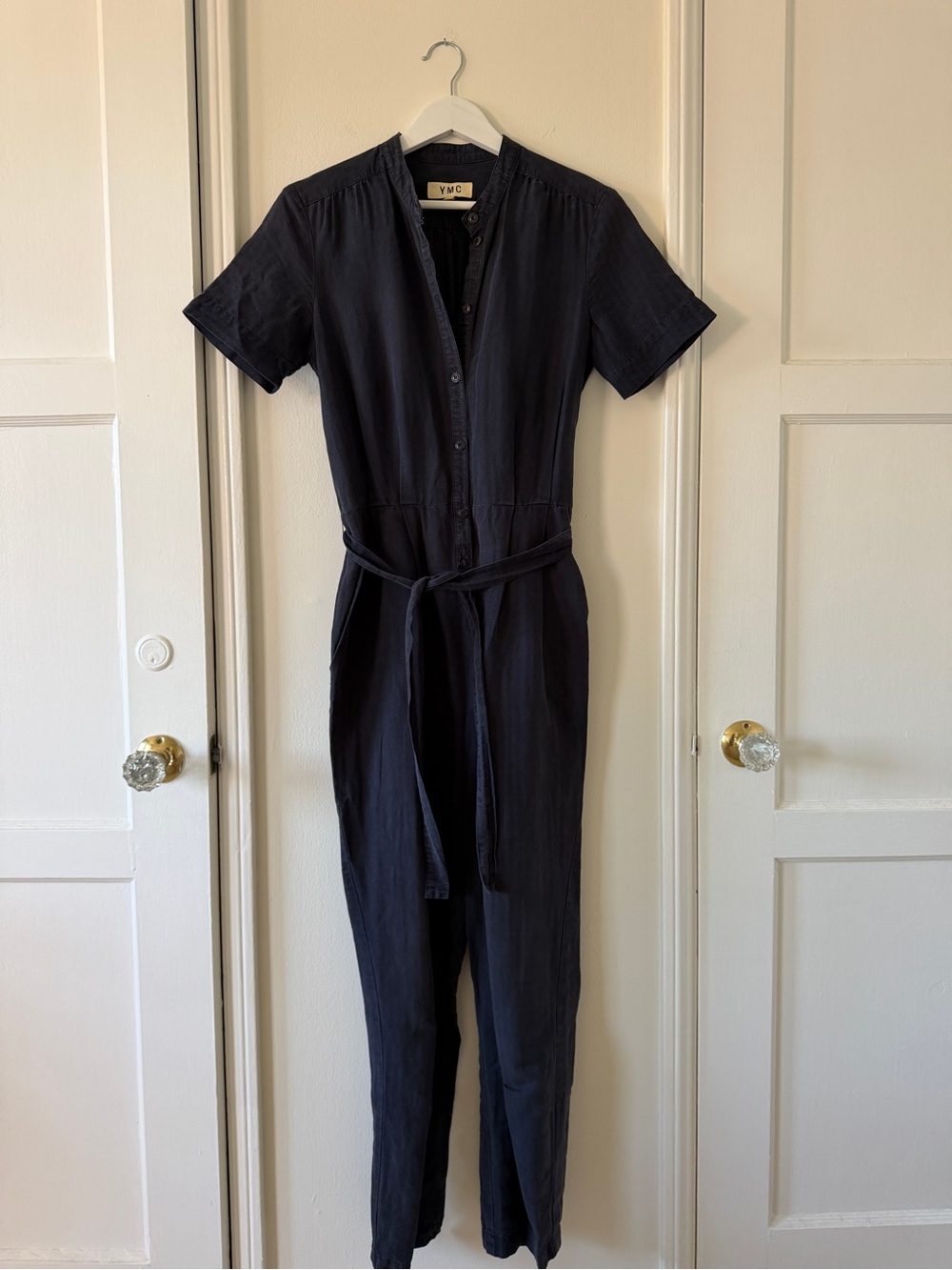 YMC Navy Cotton Jumpsuit